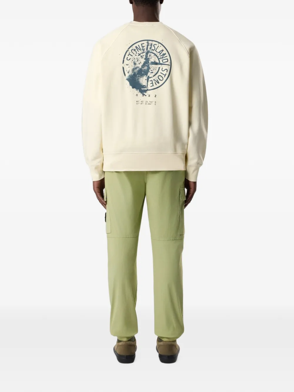 Stone Island Stretch biologische katoenen twill regular-fit cargo broek met toelopende pijpen Groen