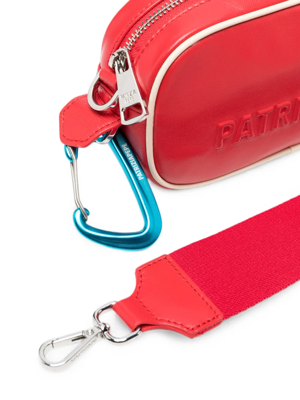 Patrizia Pepe (IM)PERFECTION schoudertas met logo-reliëf Rood