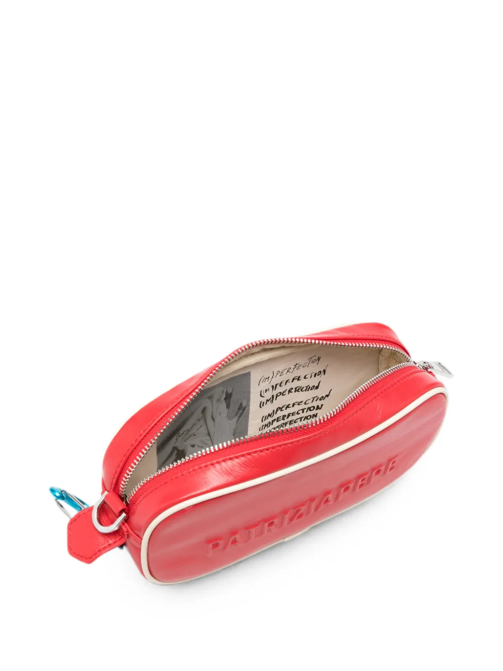 Patrizia Pepe (IM)PERFECTION schoudertas met logo-reliëf Rood