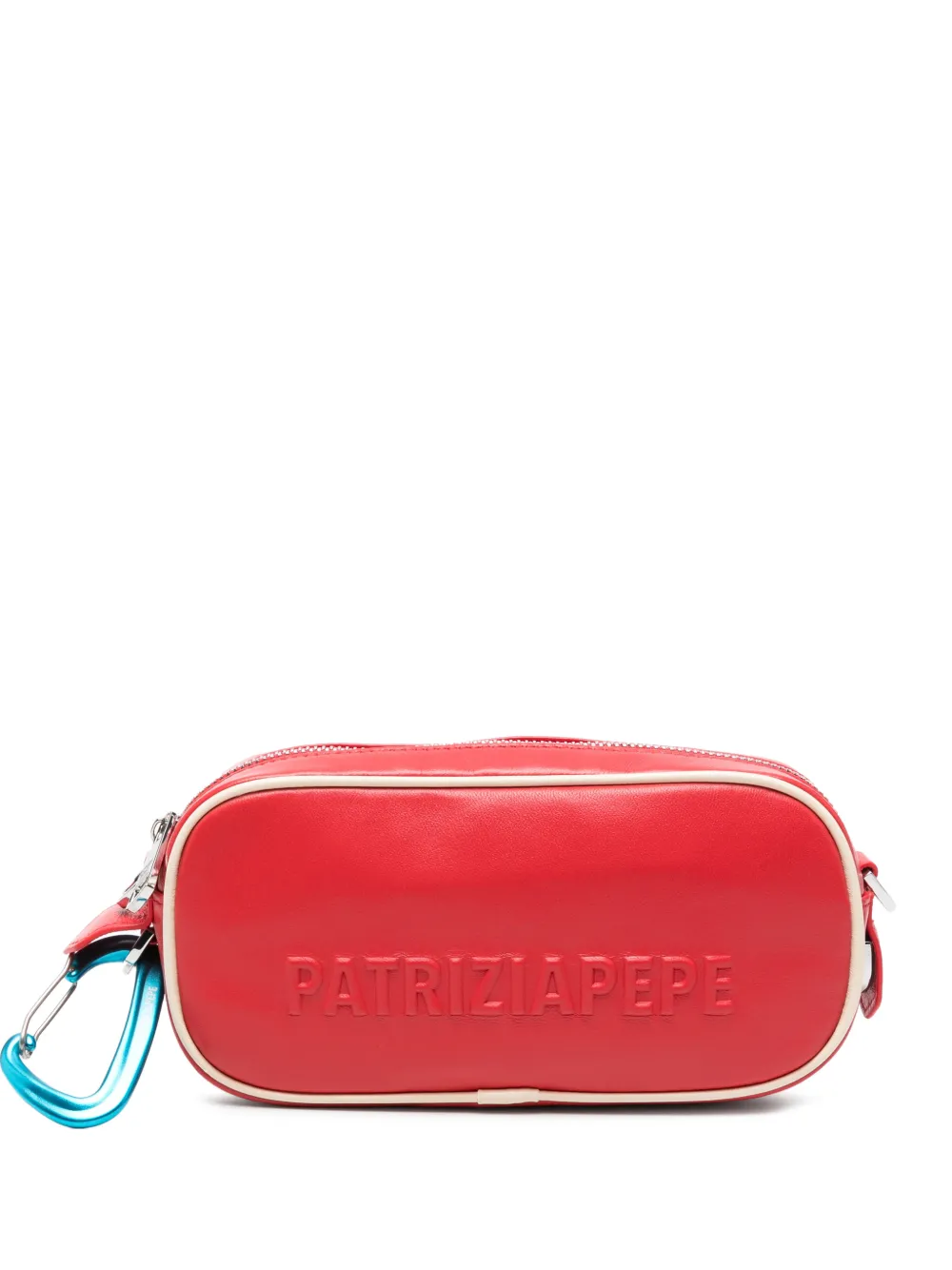 Patrizia Pepe (IM)PERFECTION Schultertasche mit Logo-Prägung - Rot