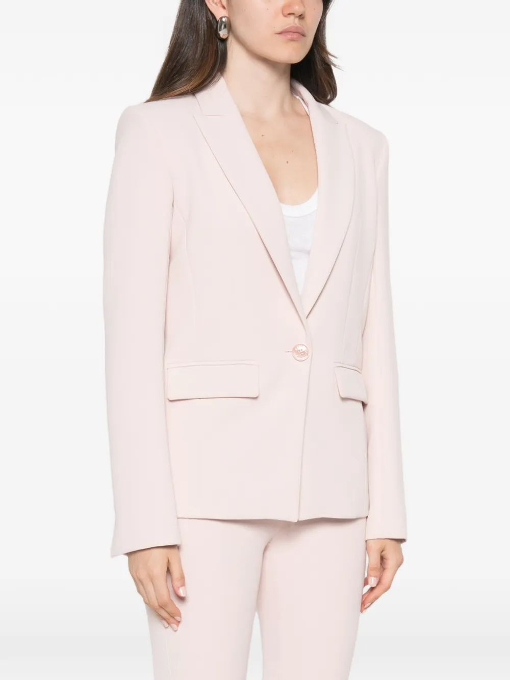 Patrizia Pepe Blazer met enkele rij knopen Roze
