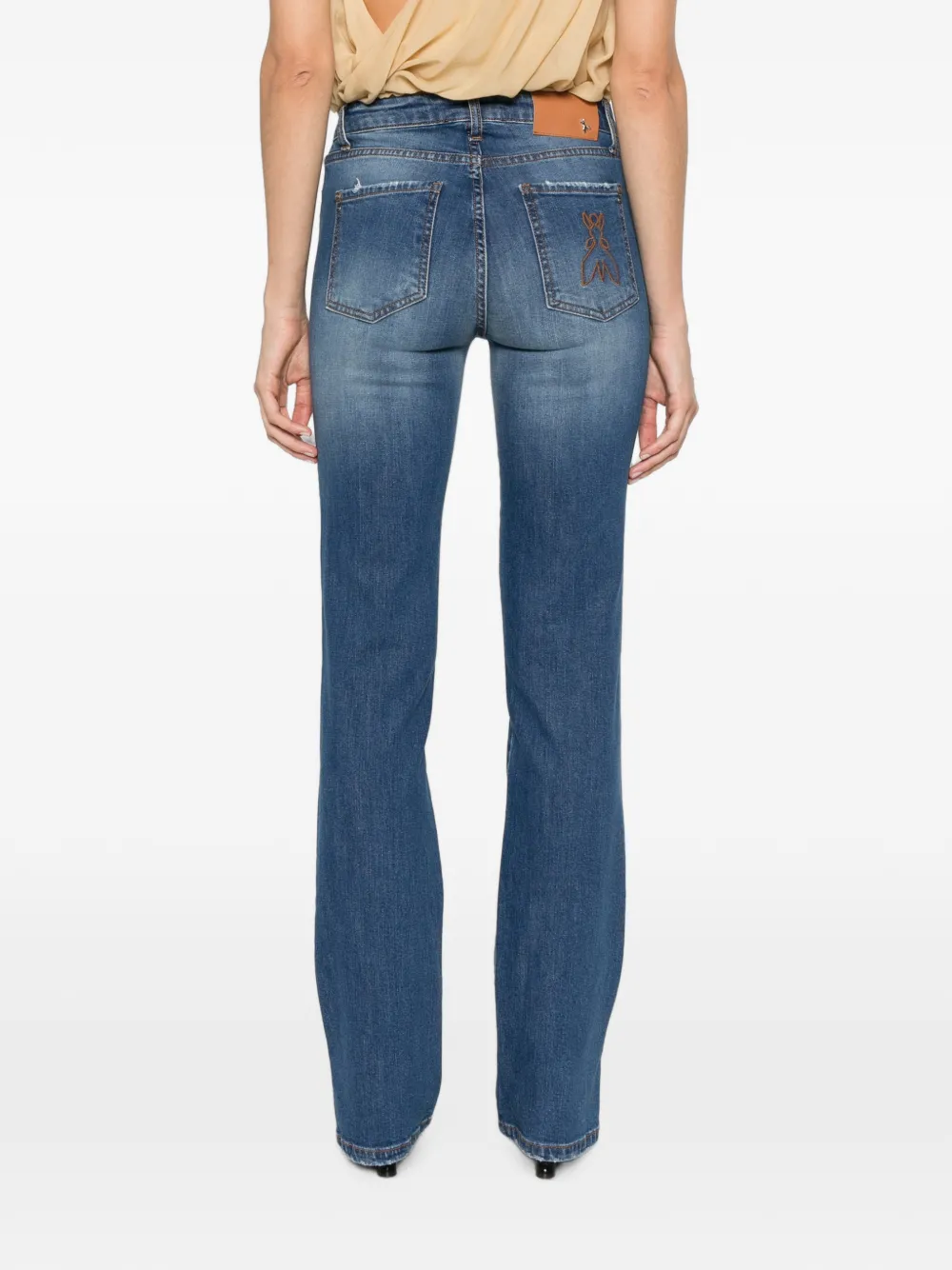 Patrizia Pepe Jeans met split Blauw