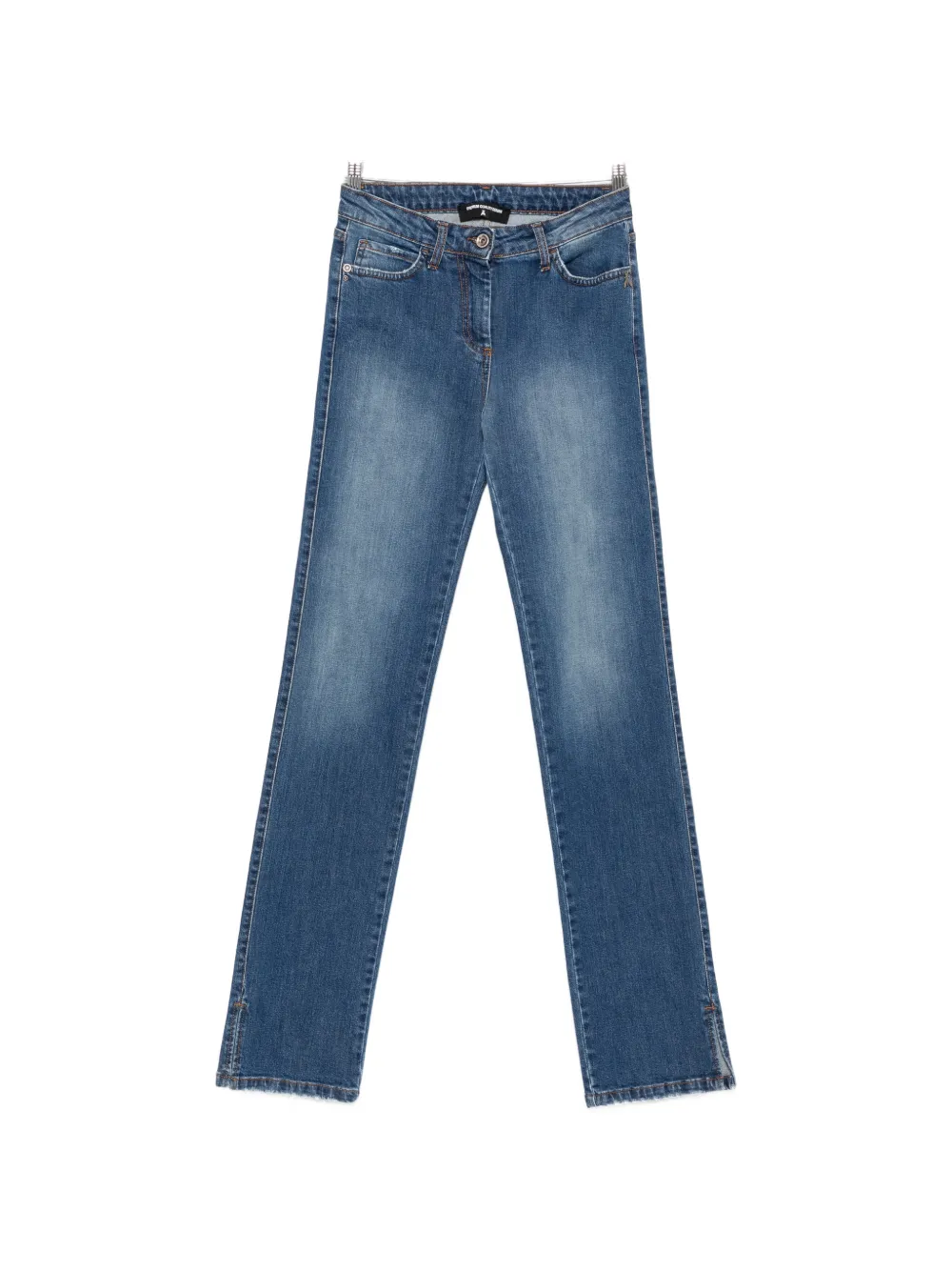 Patrizia Pepe Slit-detail Jeans In Blue