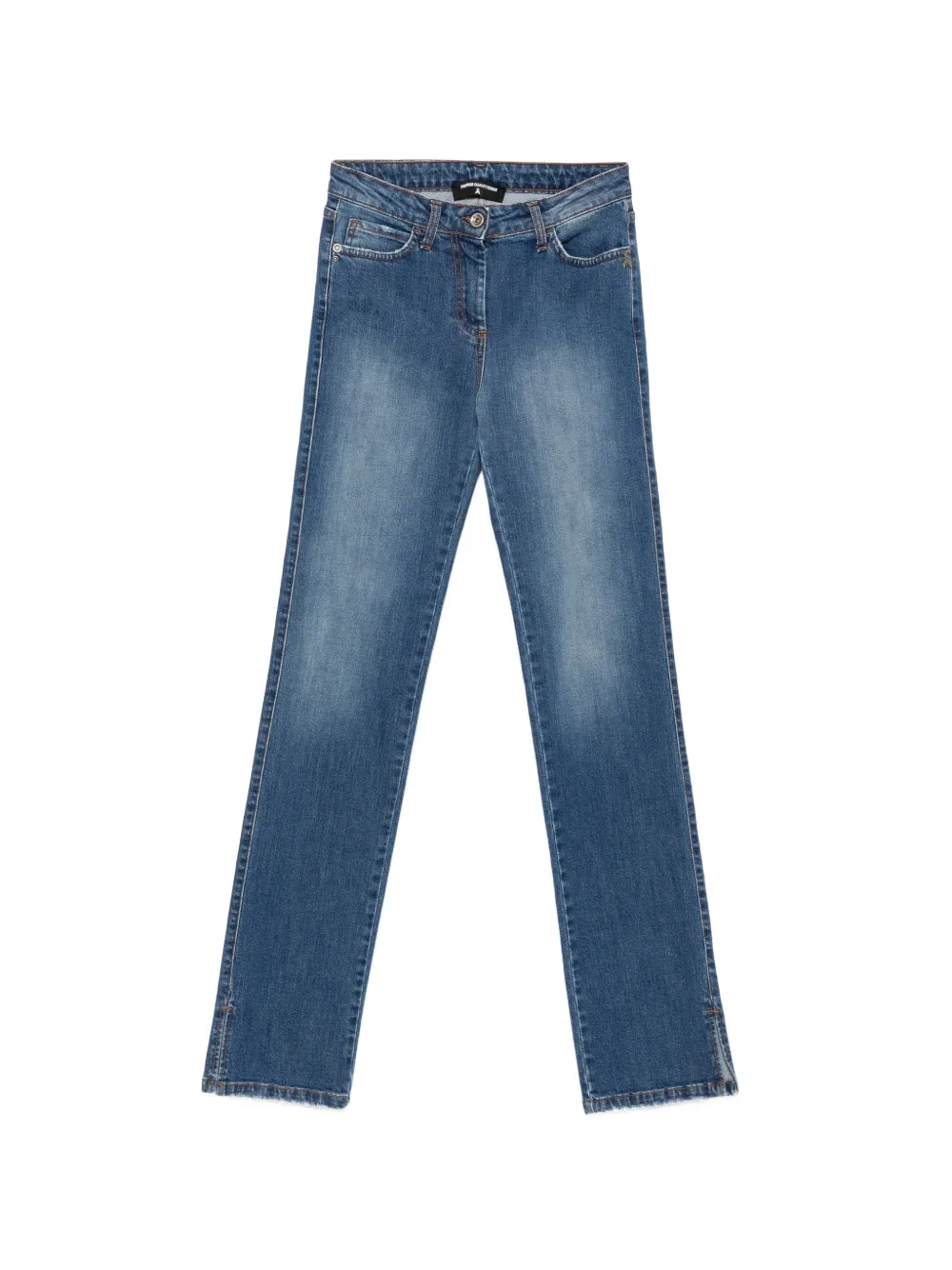 Patrizia Pepe slit-detail jeans - Blau