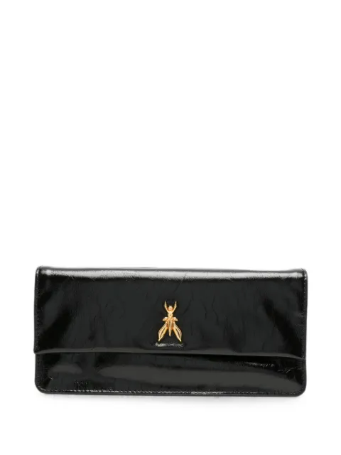 Patrizia Pepe crinkle-effect leather clutch bags