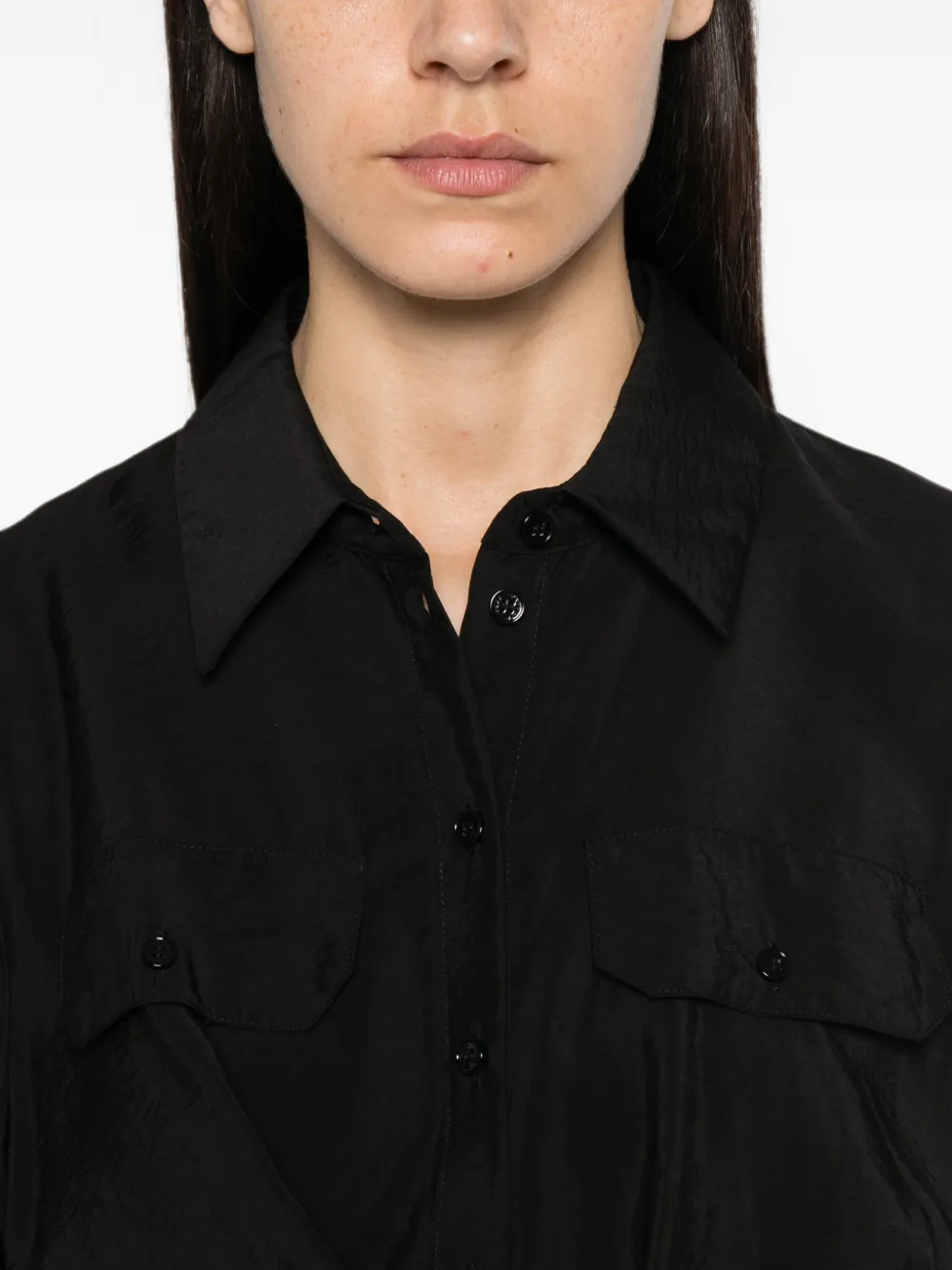 Patrizia Pepe Jurk met lange mouwen Zwart