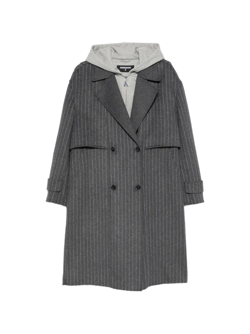 Patrizia Pepe pinstripe double-breasted coat - Grau