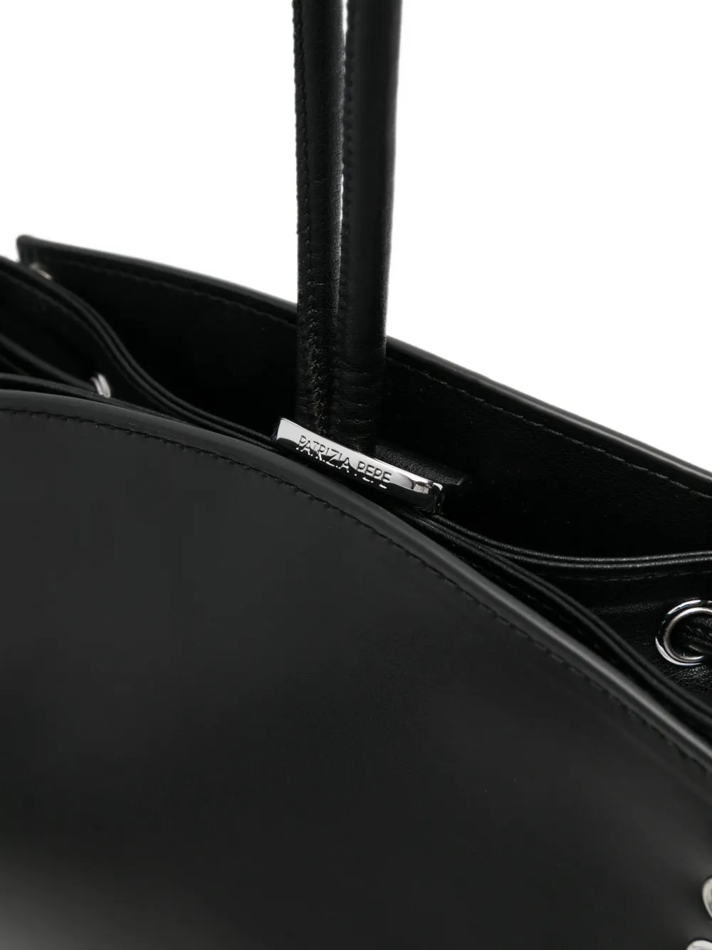 Patrizia Pepe Leren clutch met veters Zwart
