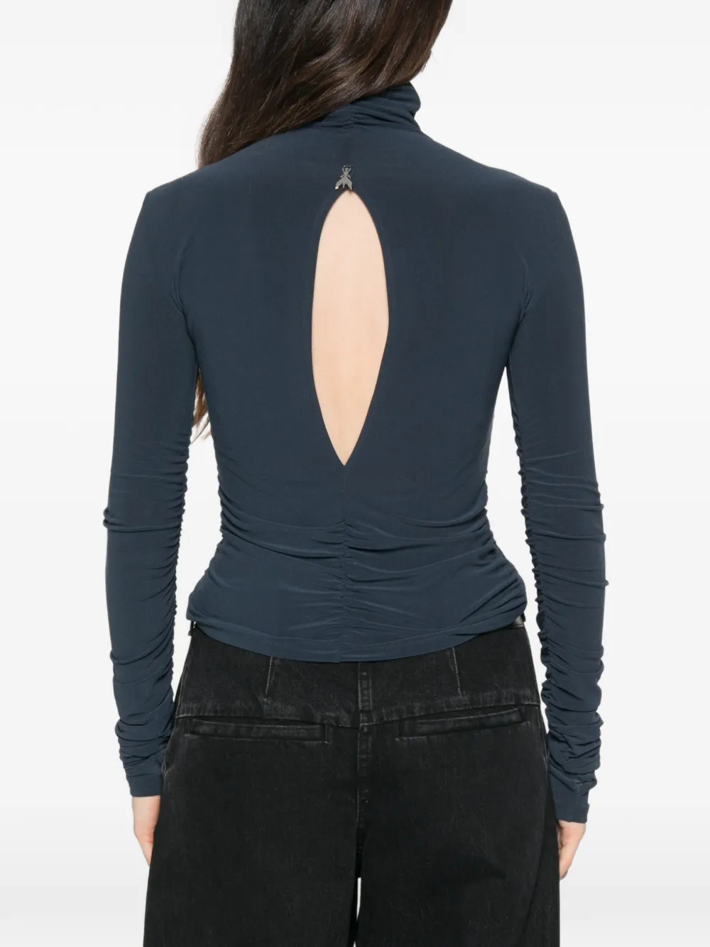 Patrizia Pepe Gedrapeerde top met col Blauw