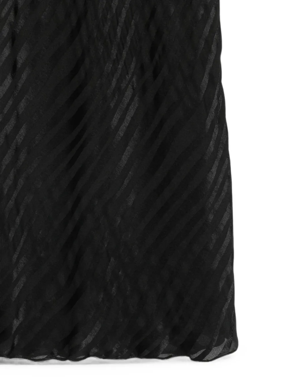 Patrizia Pepe Gestreepte maxi-rok met diagonale streep Zwart