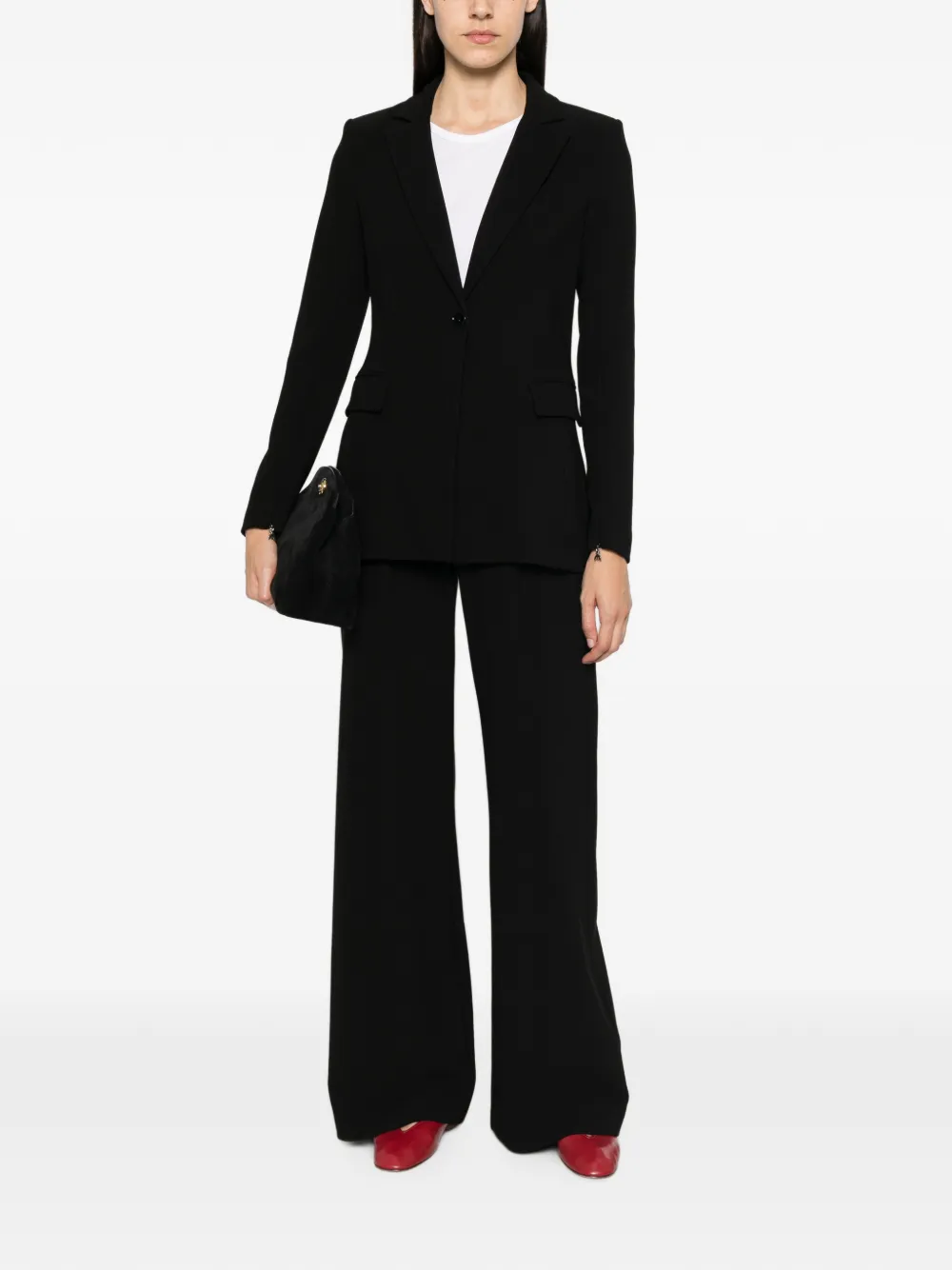 Patrizia Pepe slim-fit stretch blazer Zwart