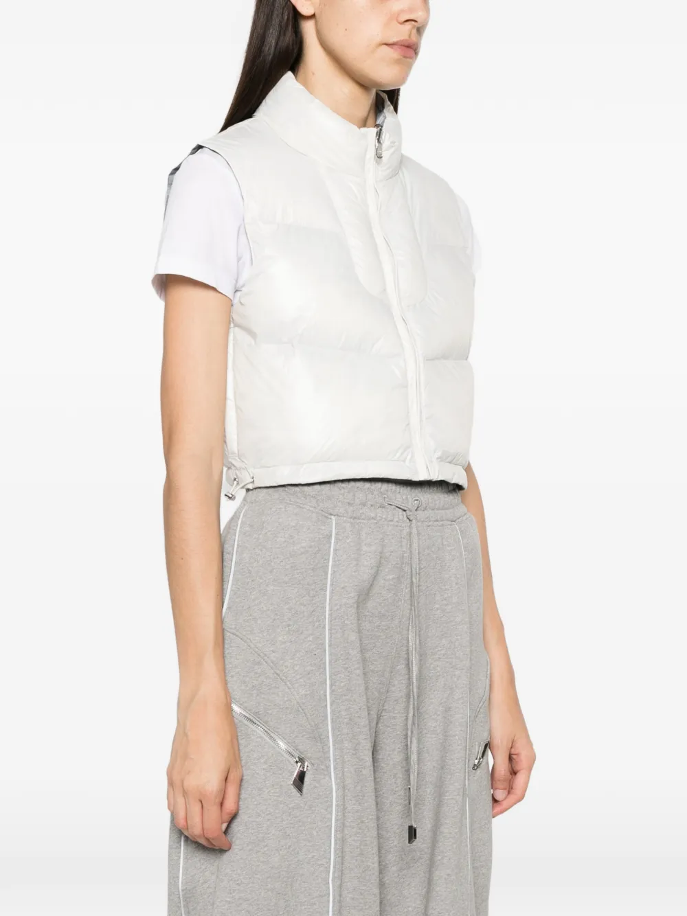 Patrizia Pepe reversible padded vest Grijs
