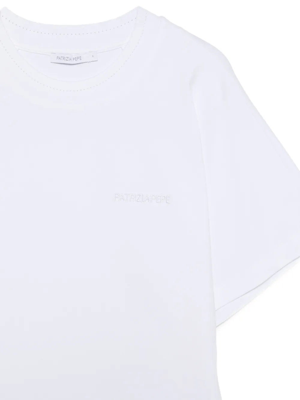 Patrizia Pepe T-shirt met geborduurd logo Wit