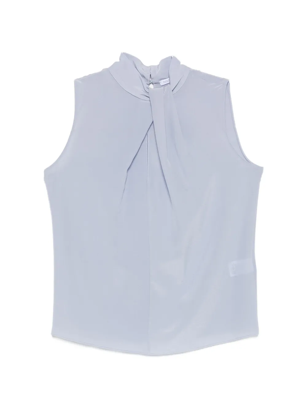 Patrizia Pepe high-neck pleat-detail blouse - Blu