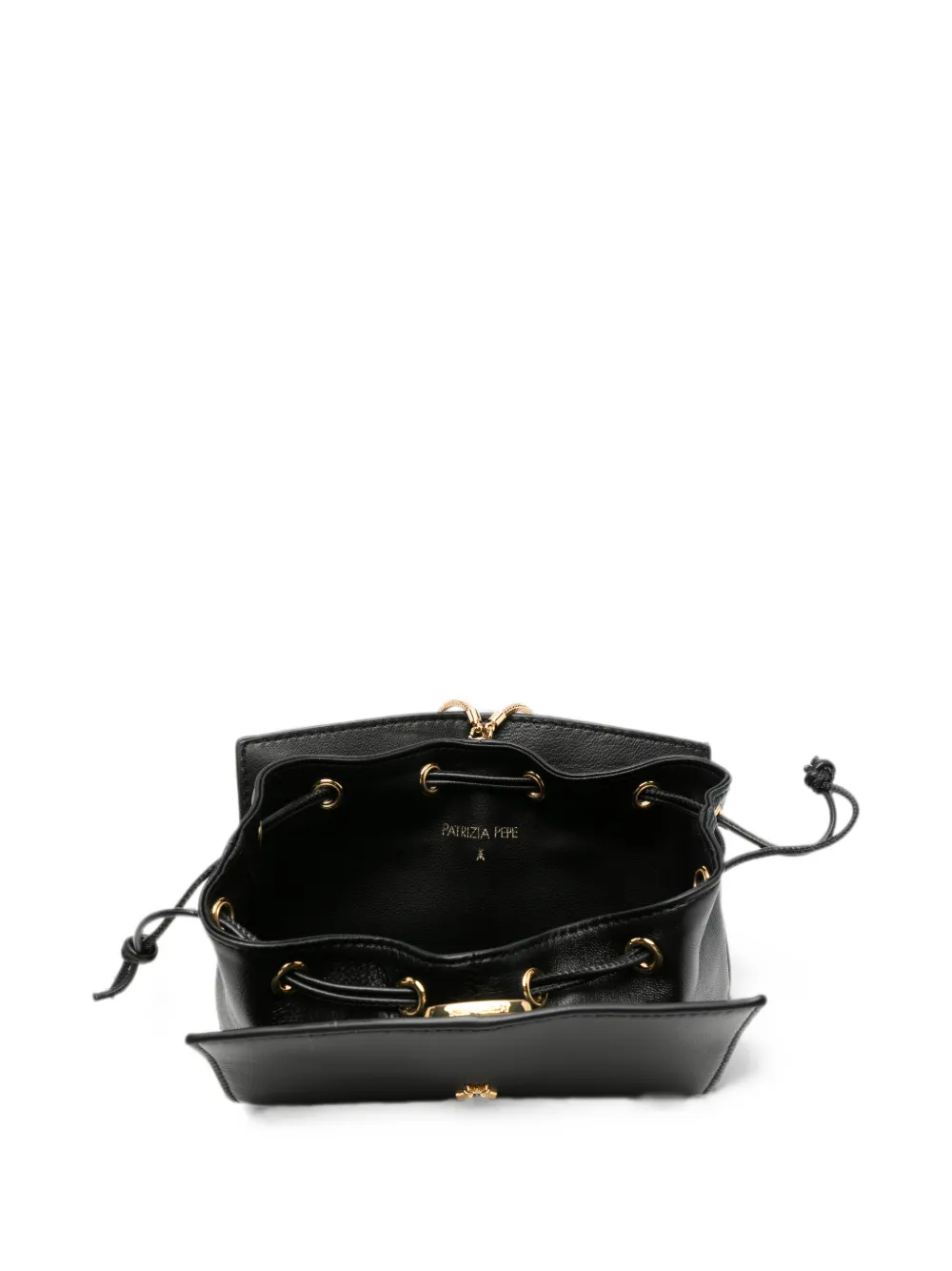 Patrizia Pepe Clutch met logoplakkaat Zwart