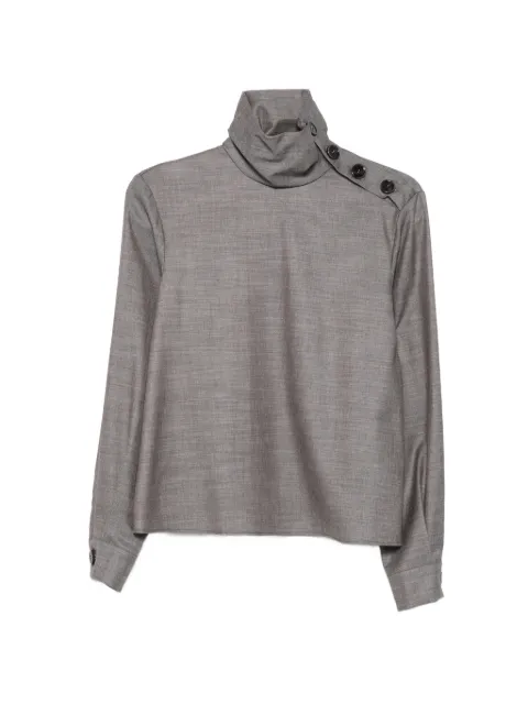 Patrizia Pepe blouse boutonnée à col montant 