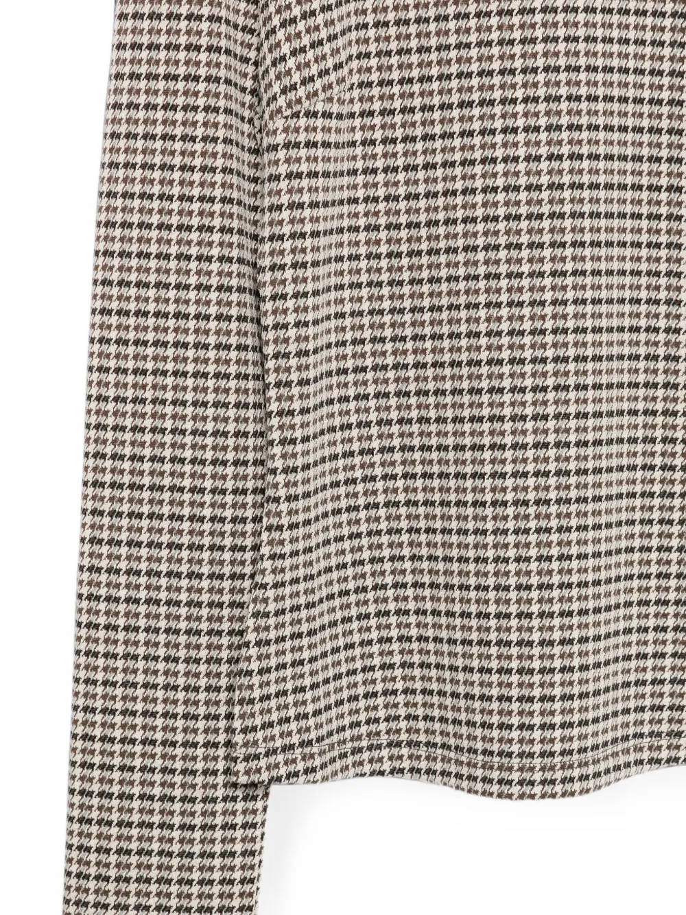 Patrizia Pepe Geruite top met hoge hals Beige