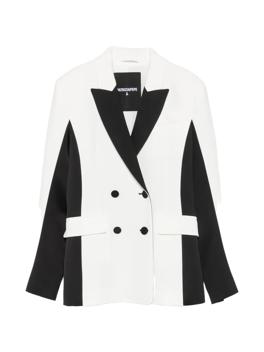 Patrizia Pepe color-block double-breasted blazer - Weiß