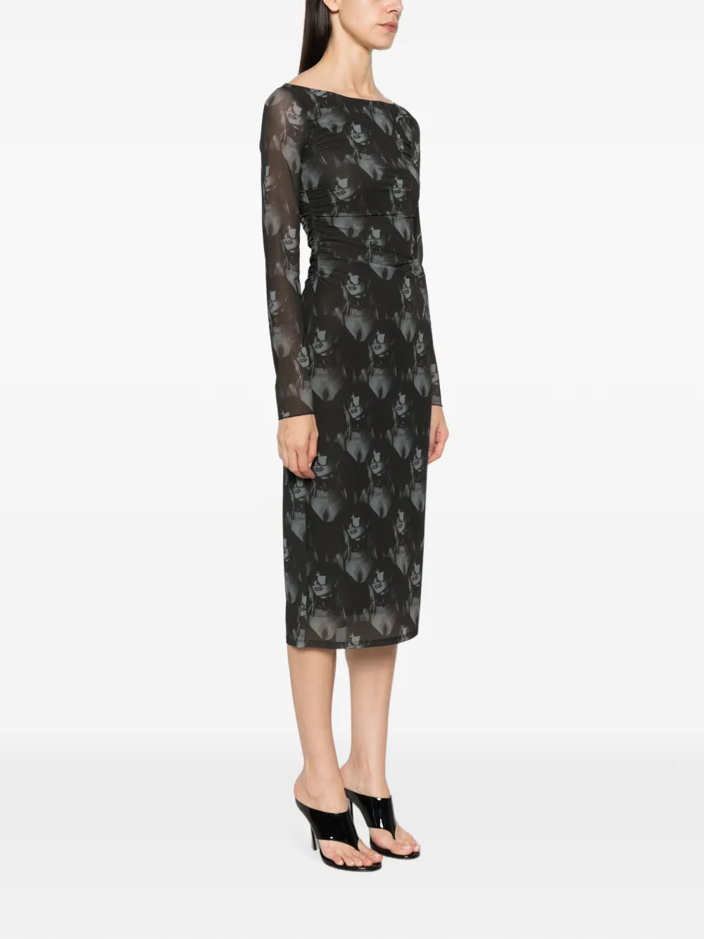 Patrizia Pepe Mini-jurk met grafische print Groen