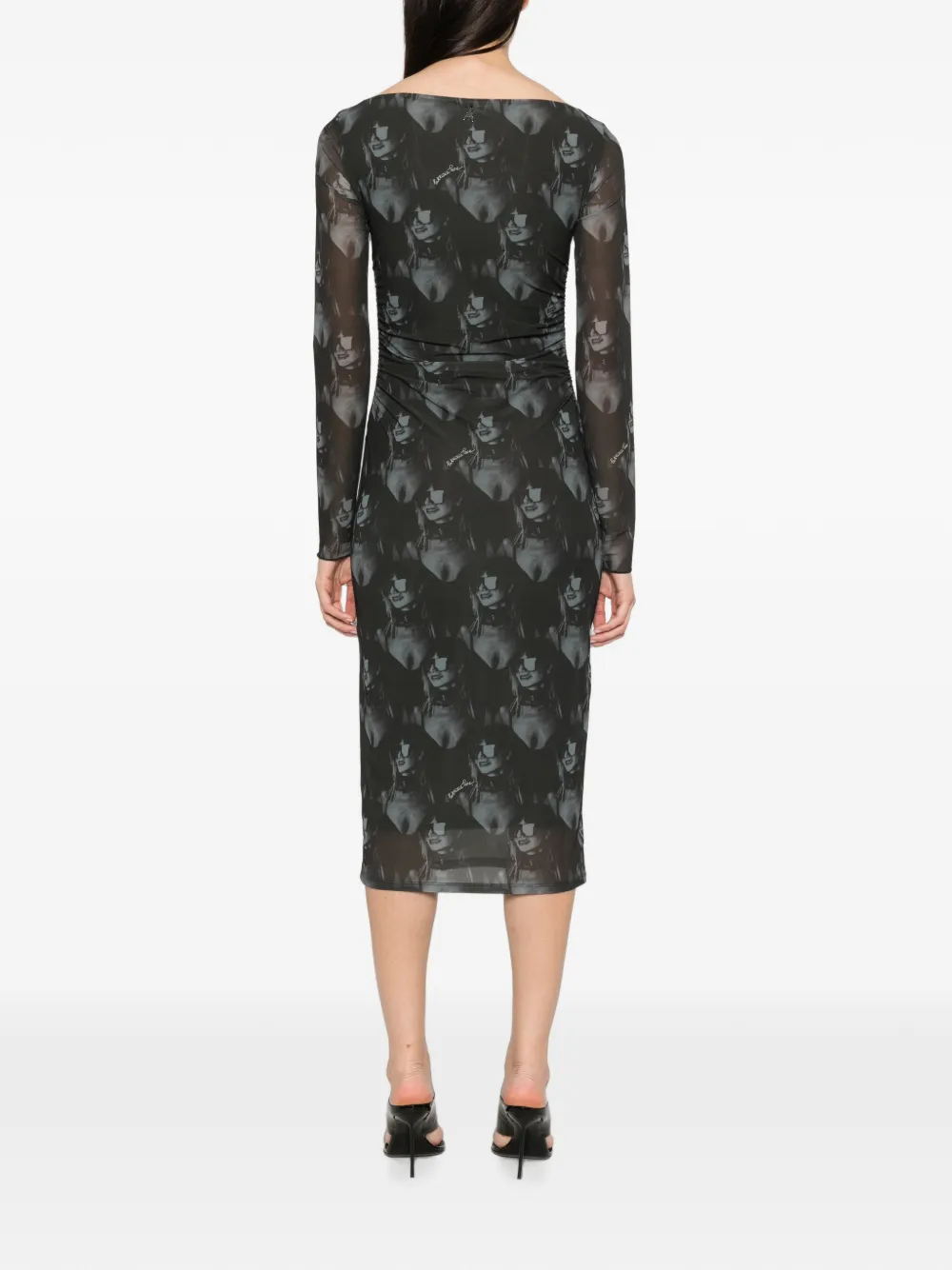 Patrizia Pepe Mini-jurk met grafische print Groen
