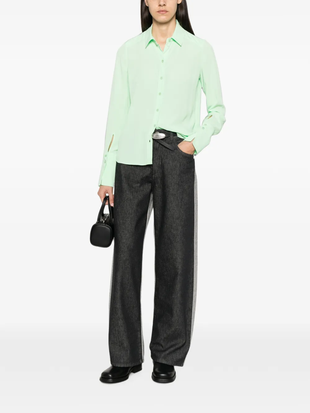 Patrizia Pepe Crêpe blouse Groen