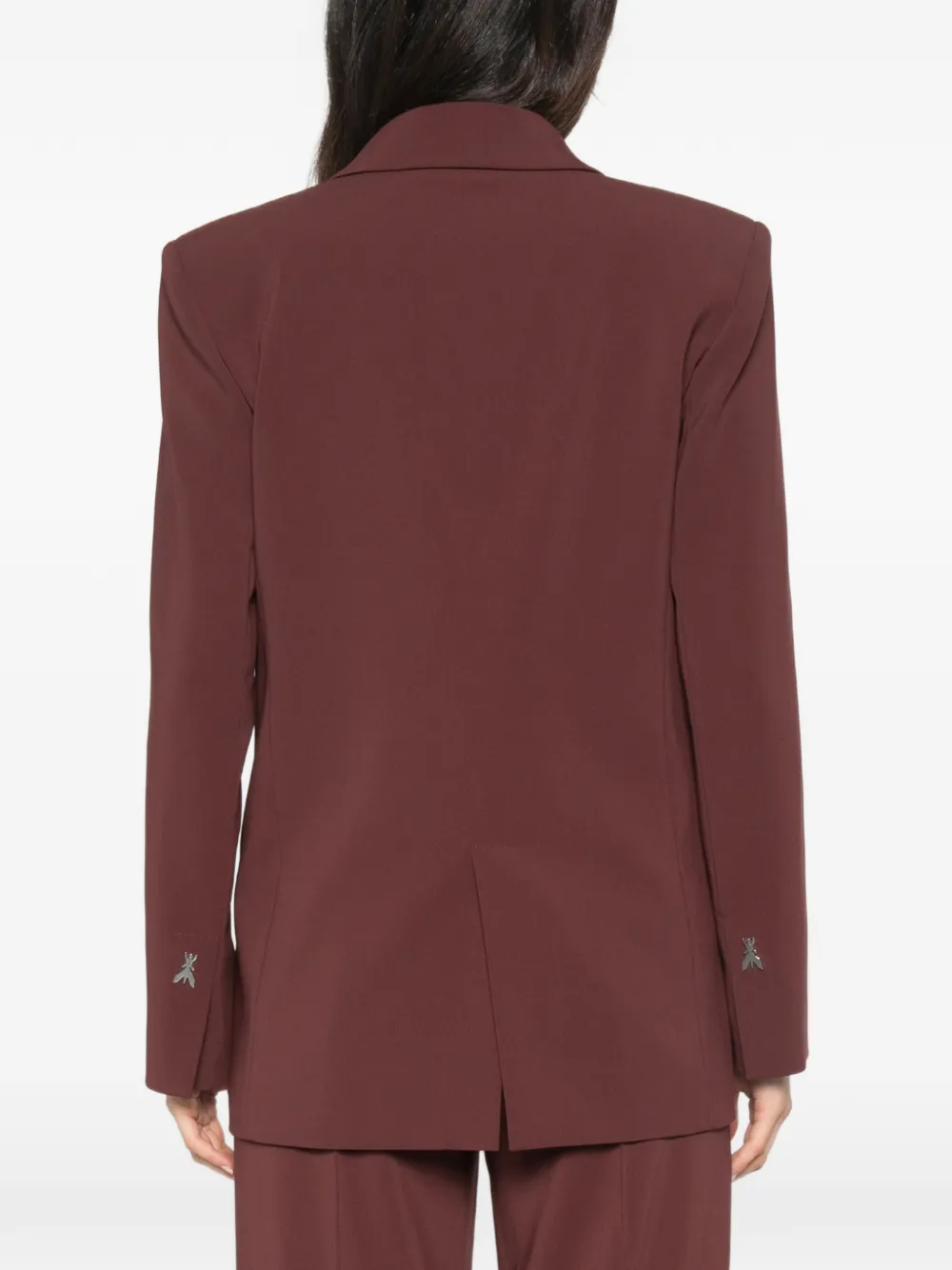 Patrizia Pepe Blazer met enkele rij knopen Bruin
