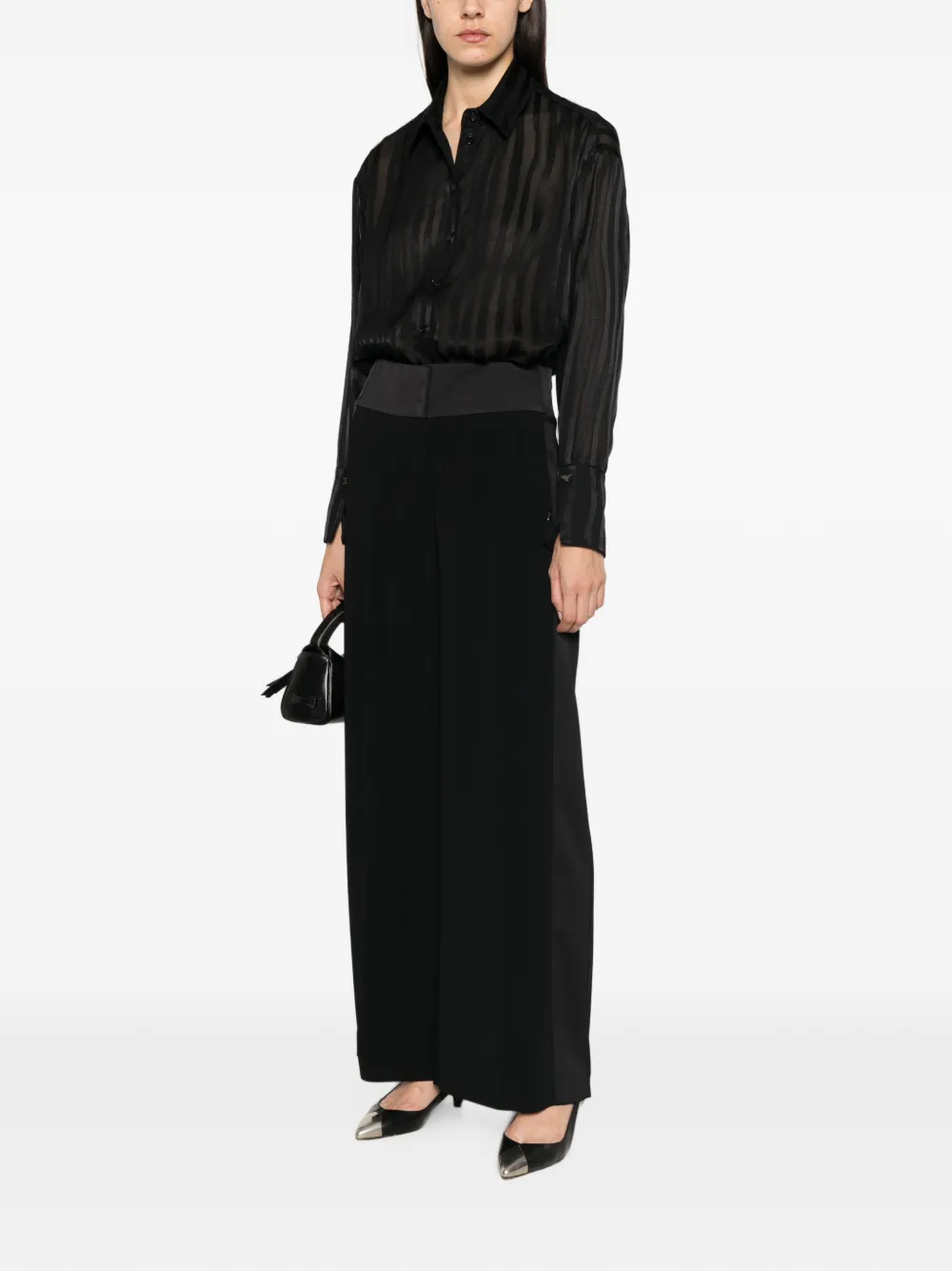 Patrizia Pepe Dévoré Oversized Shirt In Multi