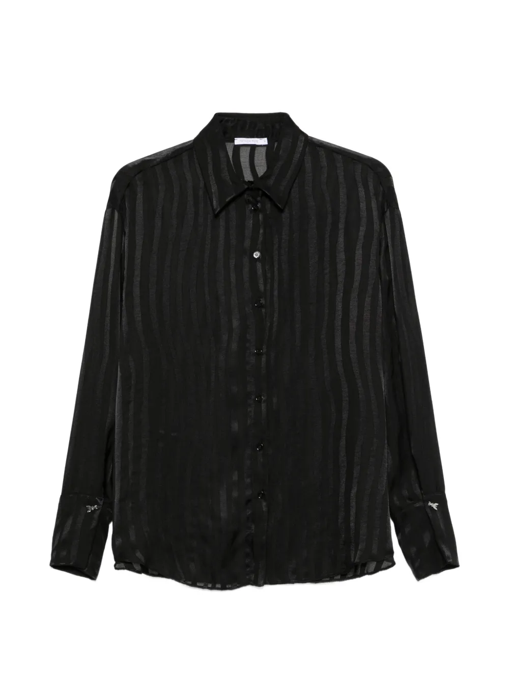 Patrizia Pepe dévoré oversized shirt - Schwarz