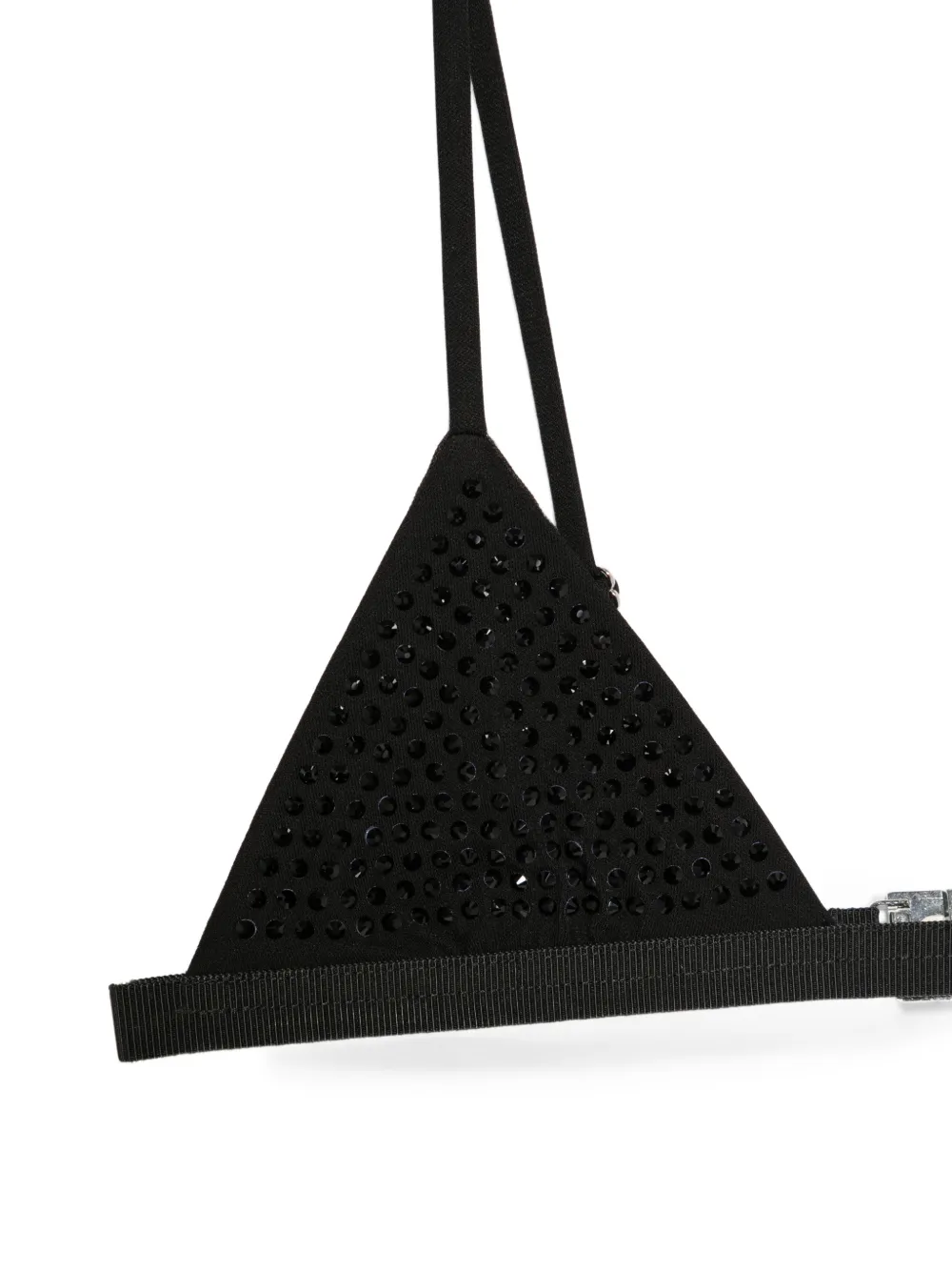 Patrizia Pepe rhinestone triangle bra Zwart