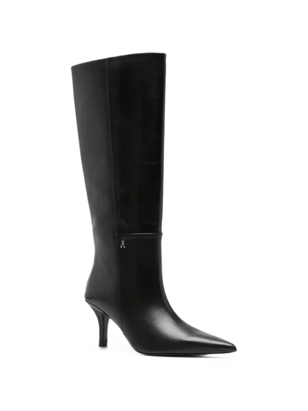Patrizia Pepe pointed-toe leather boots Zwart