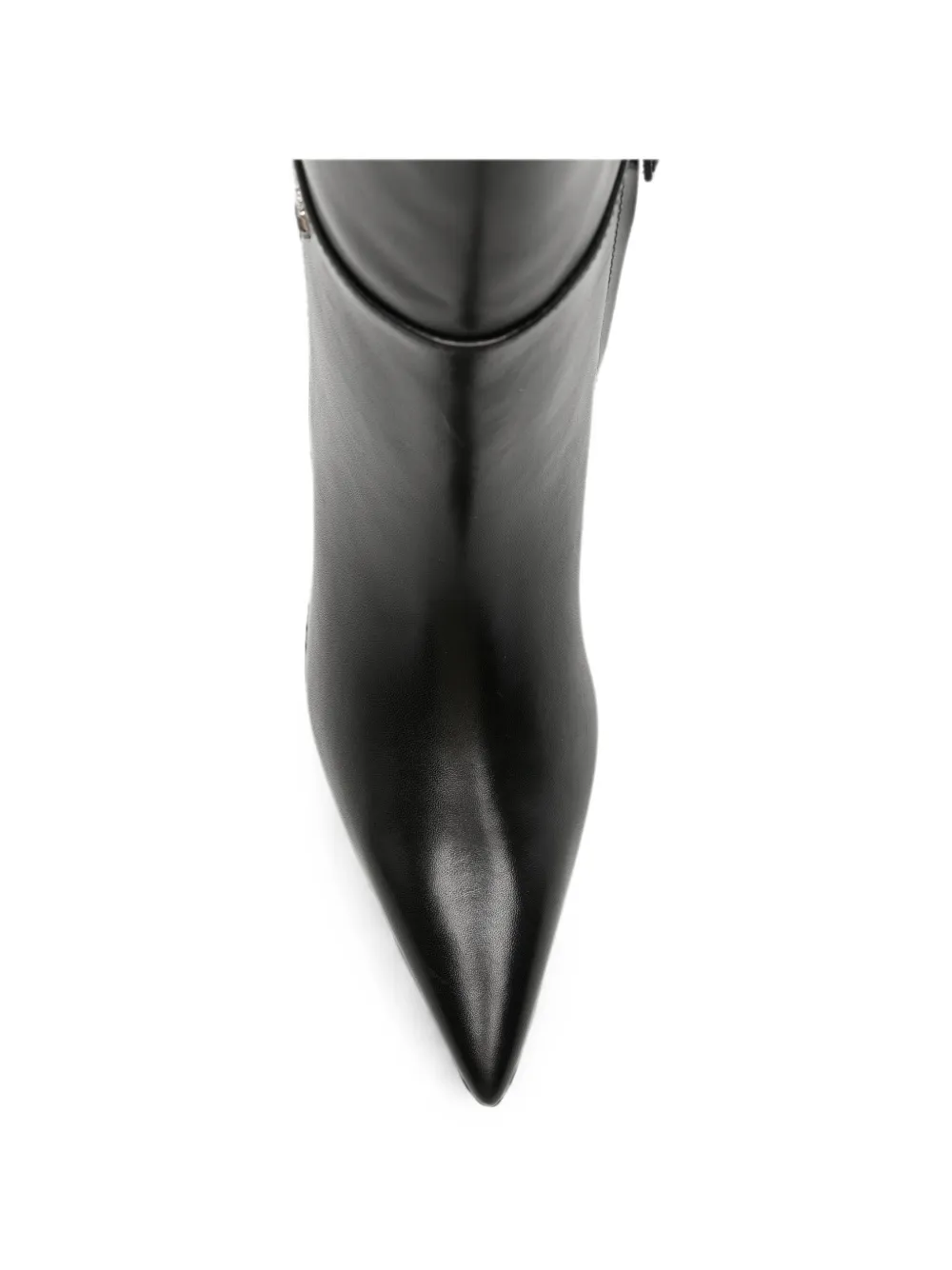 Patrizia Pepe pointed-toe leather boots Zwart