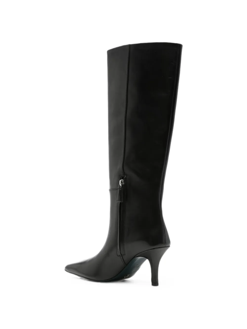 Patrizia Pepe pointed-toe leather boots Zwart