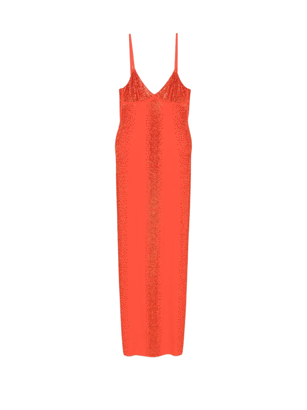 Patrizia Pepe rhinestone-embellished maxi dress - Orange