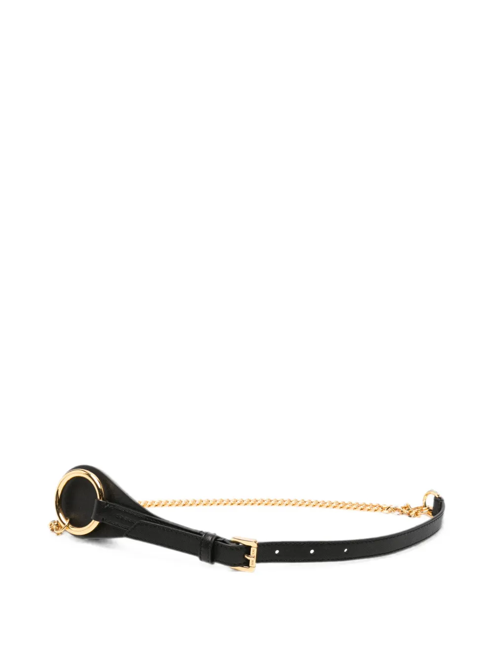 Patrizia Pepe Chain-detail Leather Belt In Black