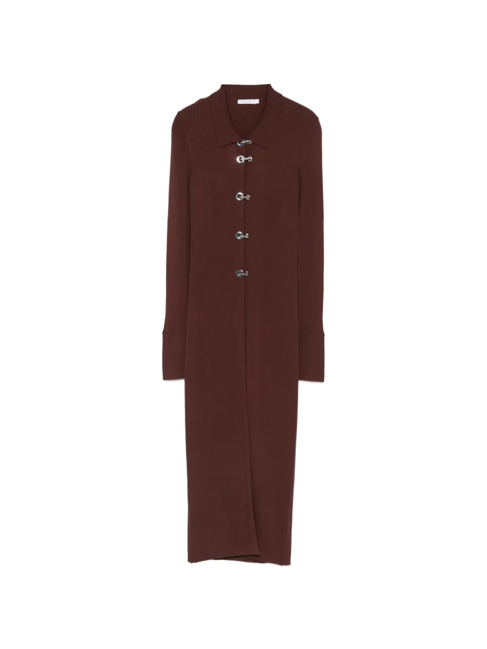 Patrizia Pepe ribbed toggle-fastening cardigan - Braun