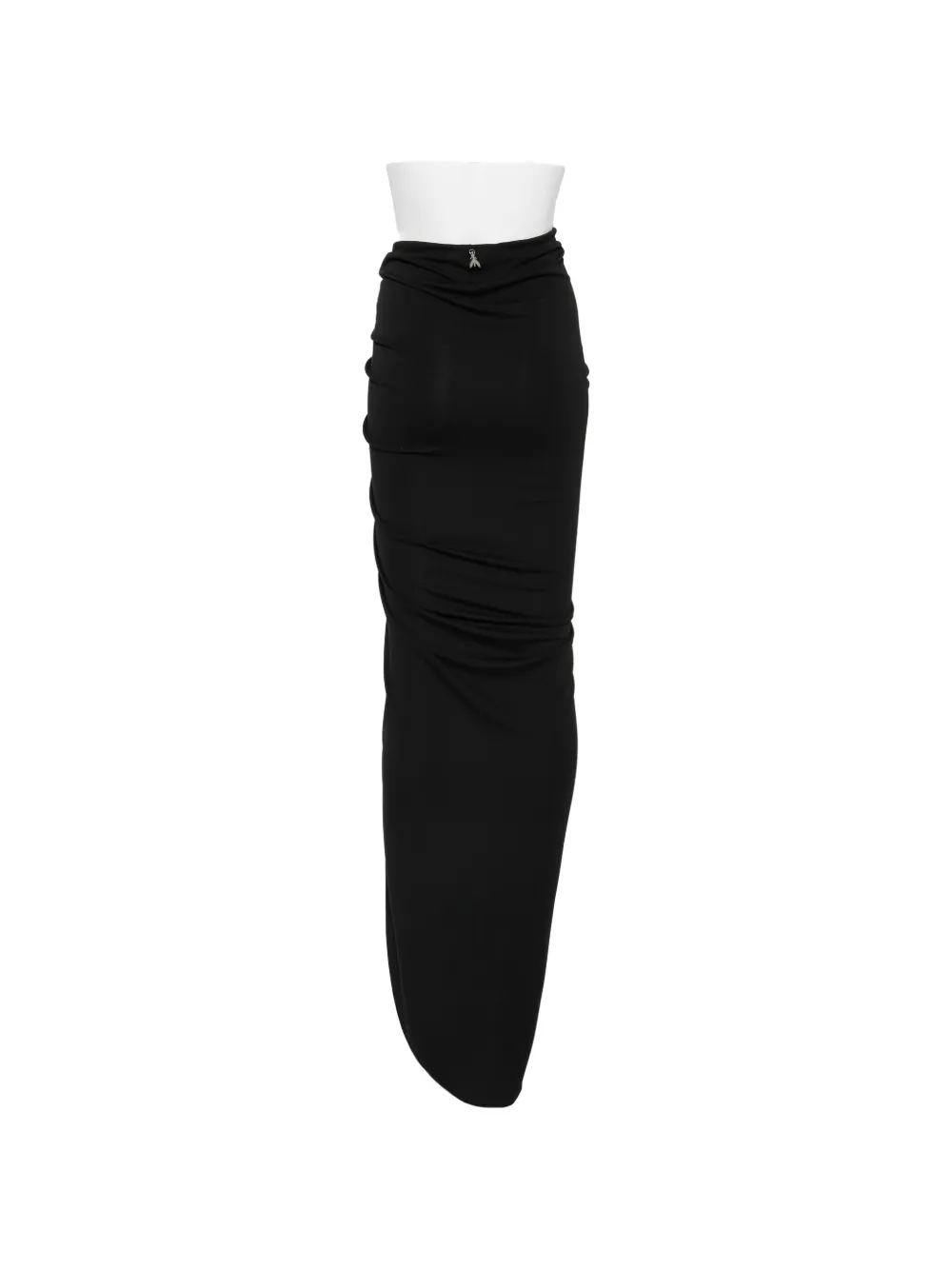 Patrizia Pepe Ruched Asymmetric Skirt In Black