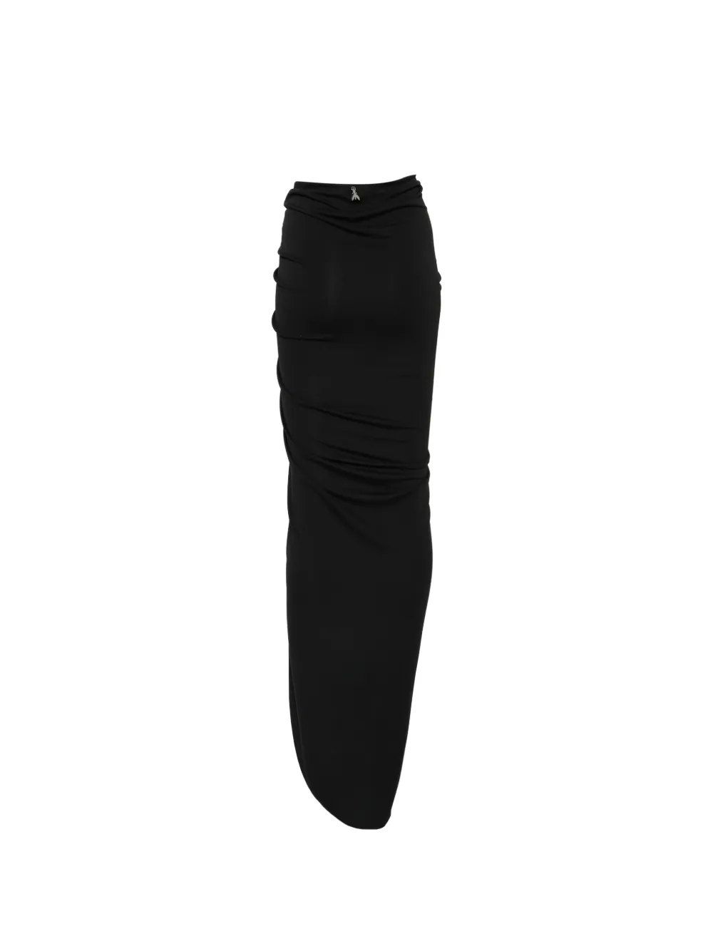 Patrizia Pepe ruched asymmetric skirt Zwart