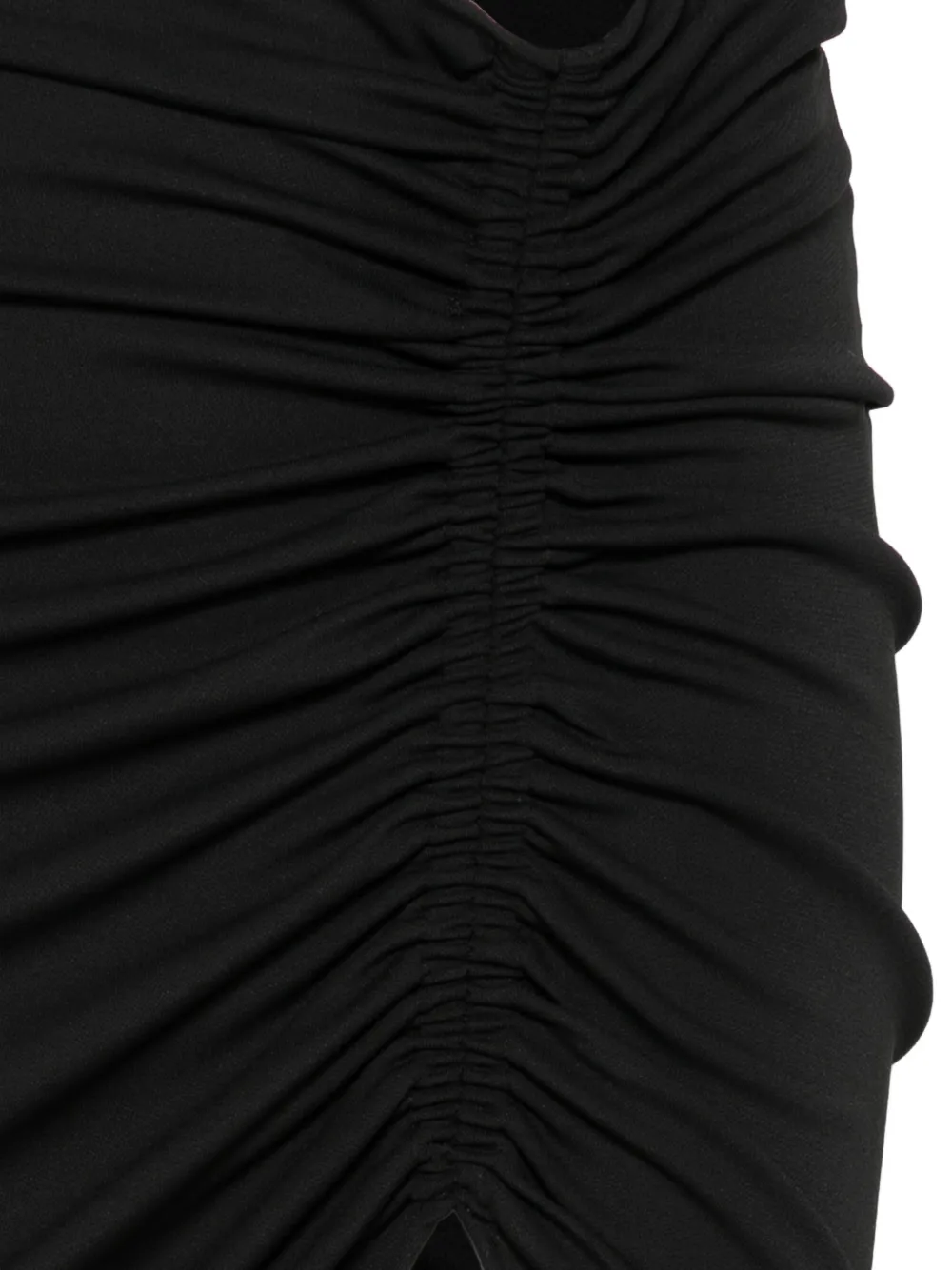 Patrizia Pepe ruched asymmetric skirt Zwart