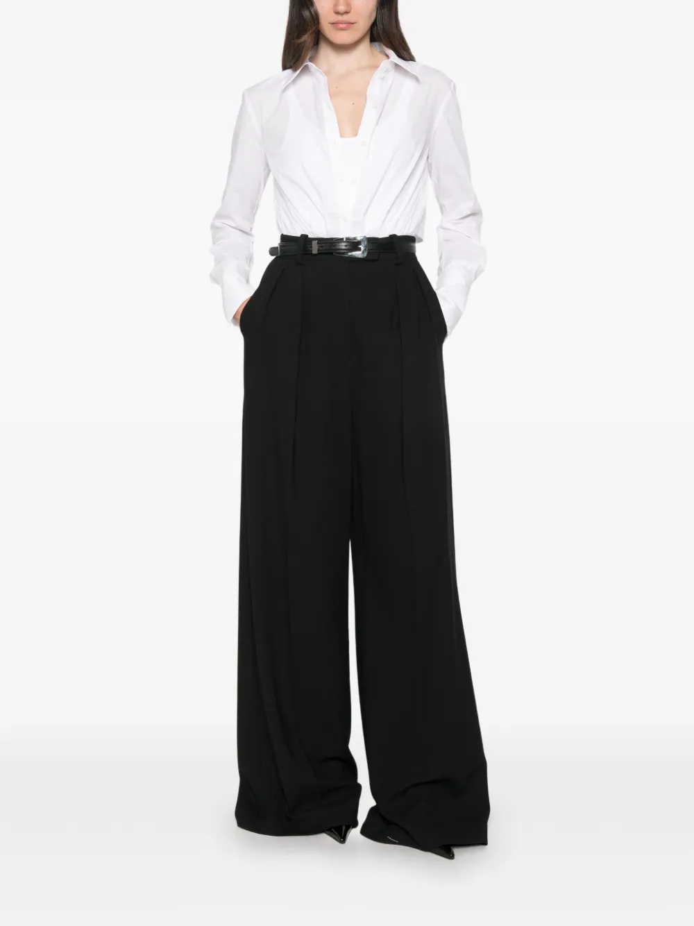 Patrizia Pepe Popeline body Zwart