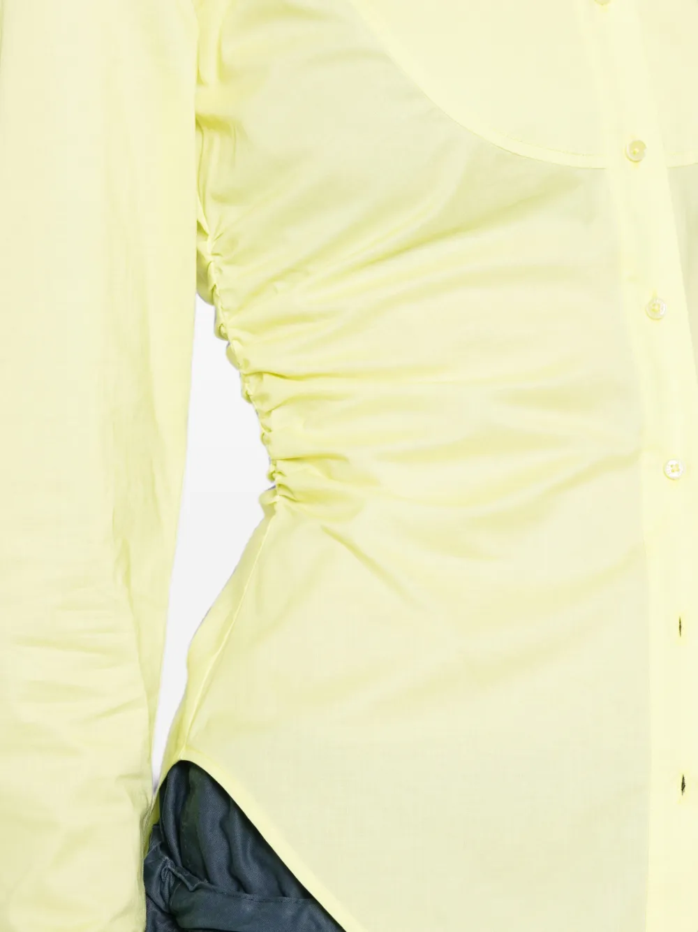 Patrizia Pepe Gesmockte popeline blouse Geel