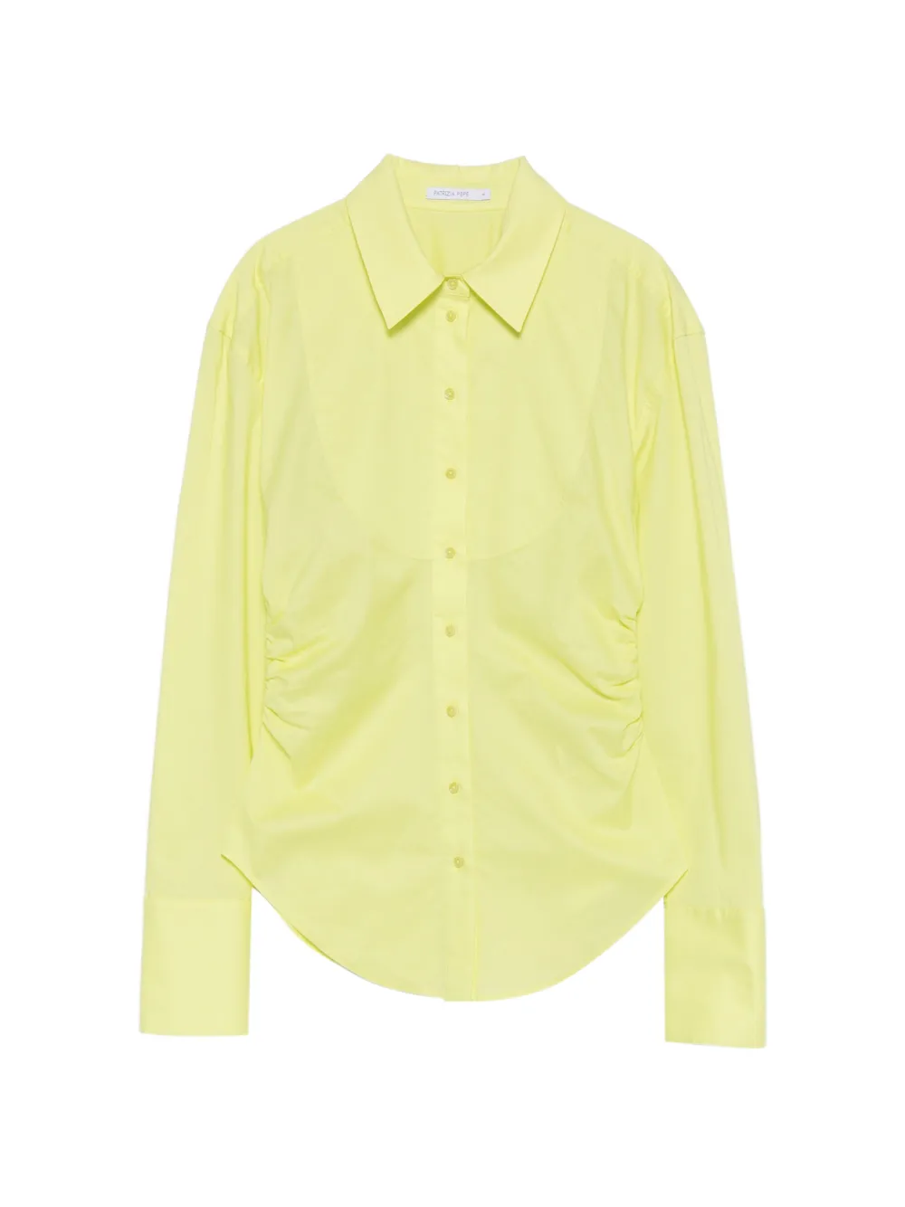 Patrizia Pepe gathered poplin shirt - Gelb
