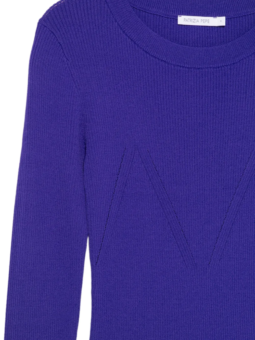 Patrizia Pepe ribbed-knit slim-fit knit Paars