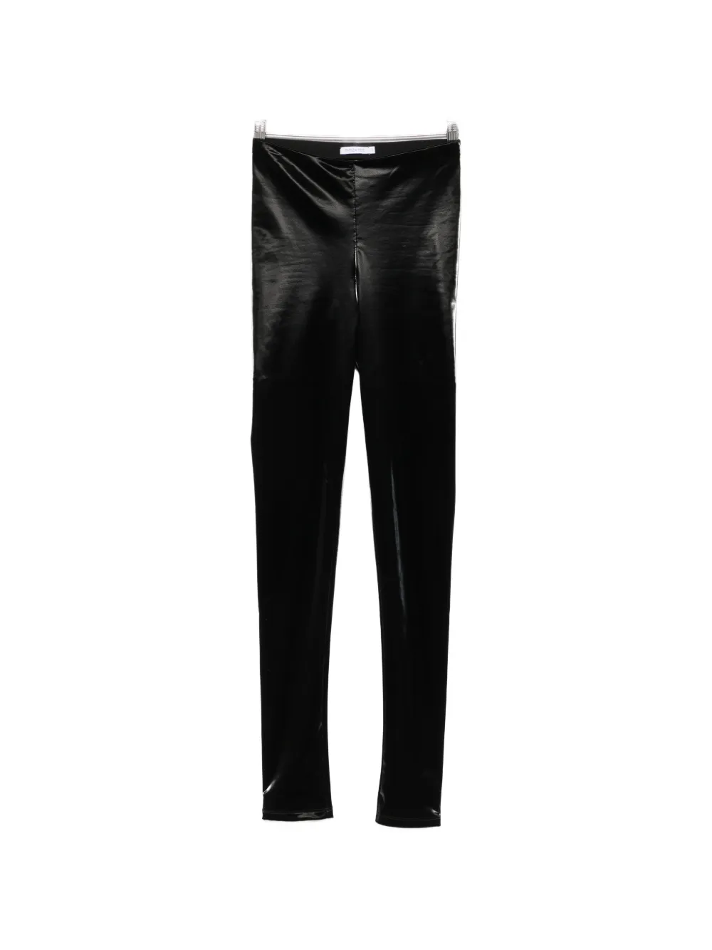 Patrizia Pepe Coated Leggings In Animal Print