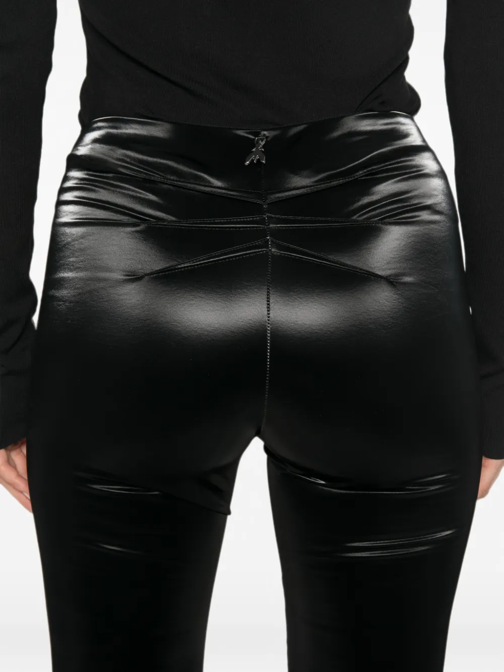 Patrizia Pepe coated leggings Zwart