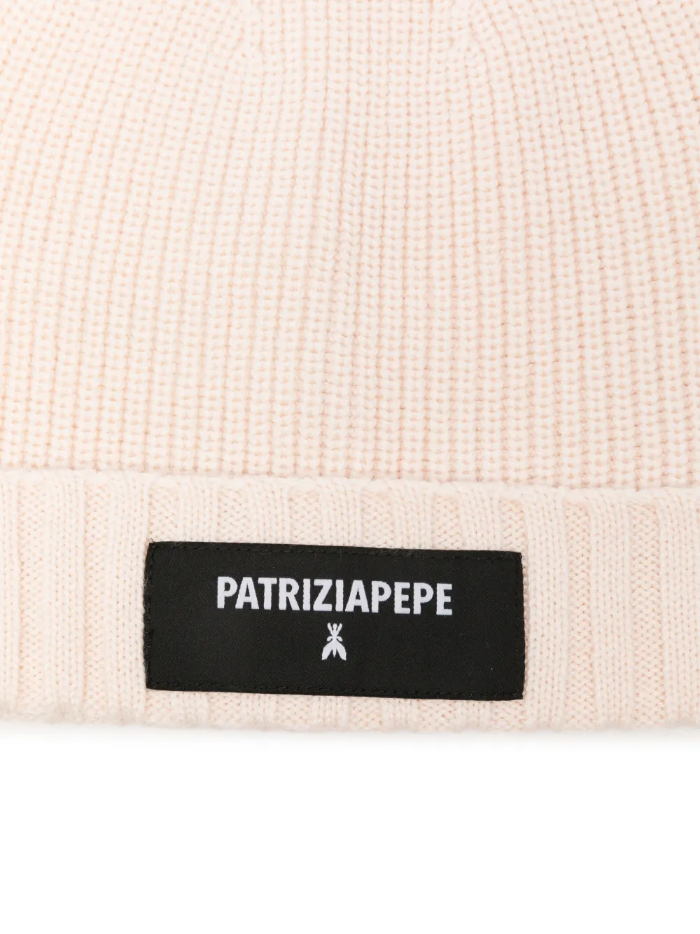 Patrizia Pepe Muts met logopatch Beige