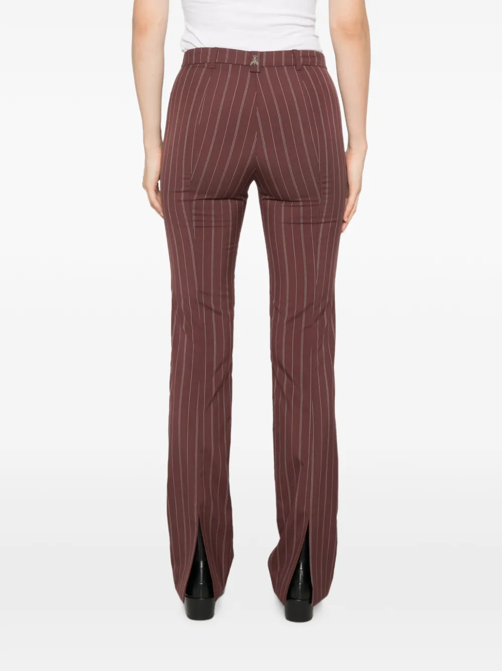 Patrizia Pepe Pantalon met krijtstreep Bruin
