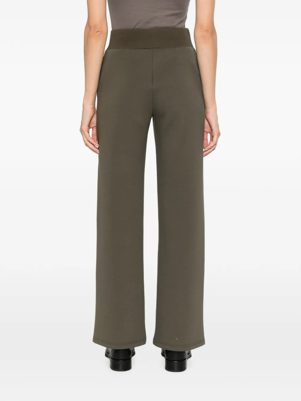 Patrizia Pepe zip-fastening wide-leg trousers Groen