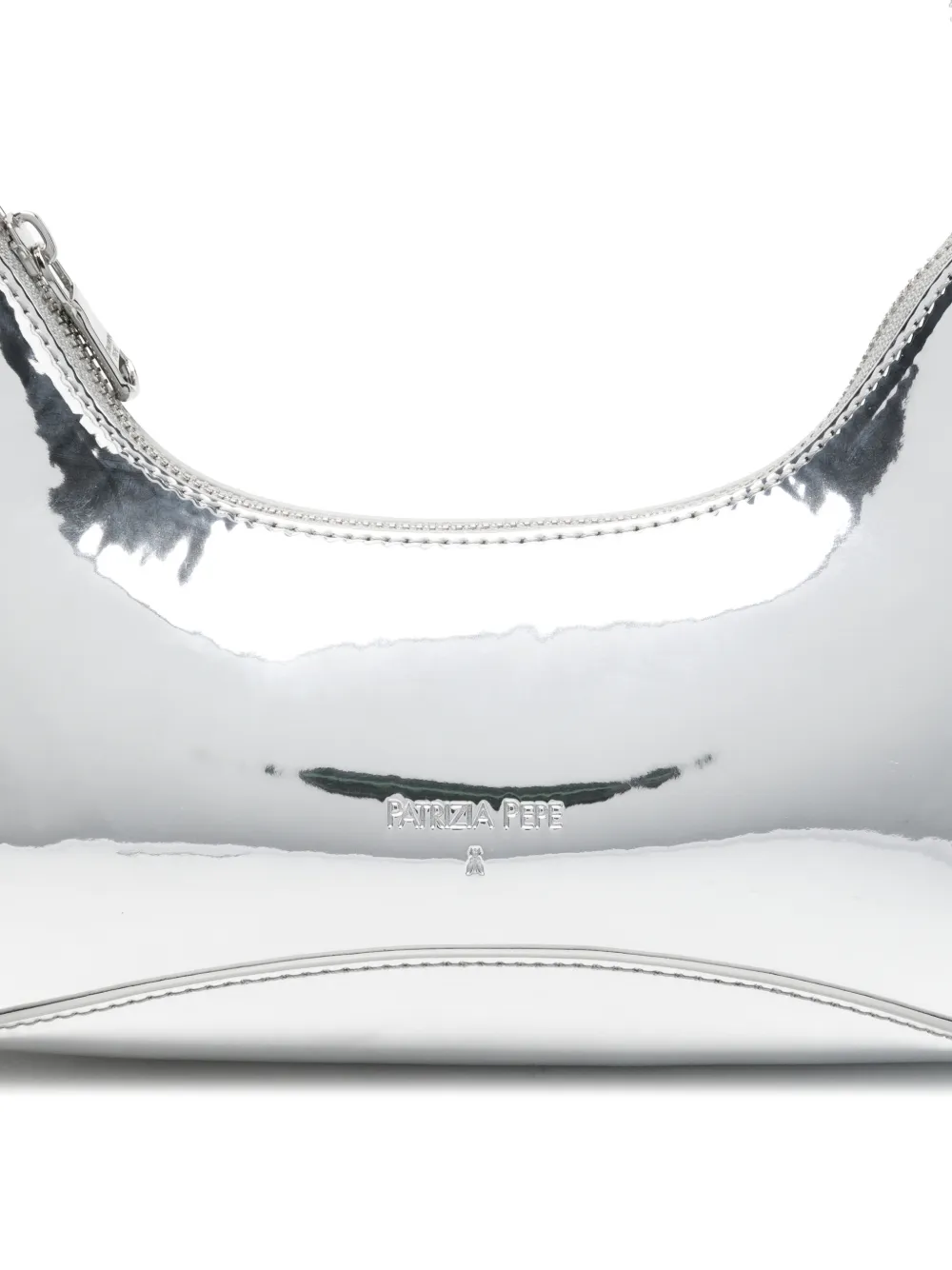 Patrizia Pepe Metallic schoudertas Zilver