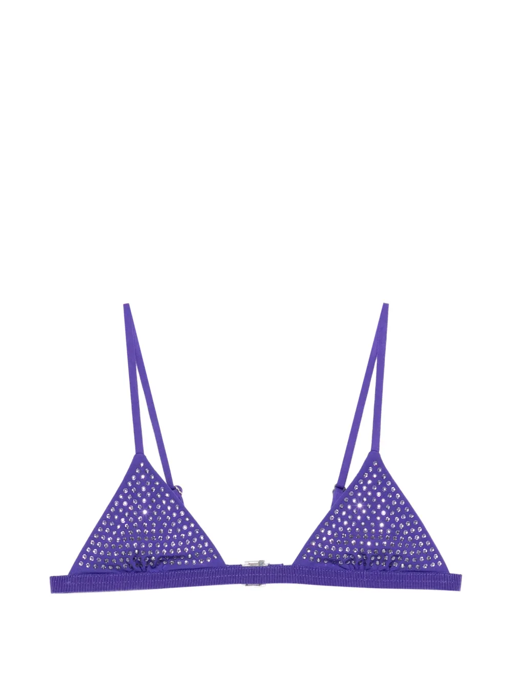 Patrizia Pepe rhinestone-embellished triangle bras - Violett