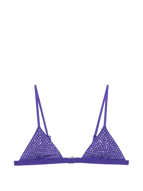 Patrizia Pepe brasier triangular con apliques de strass